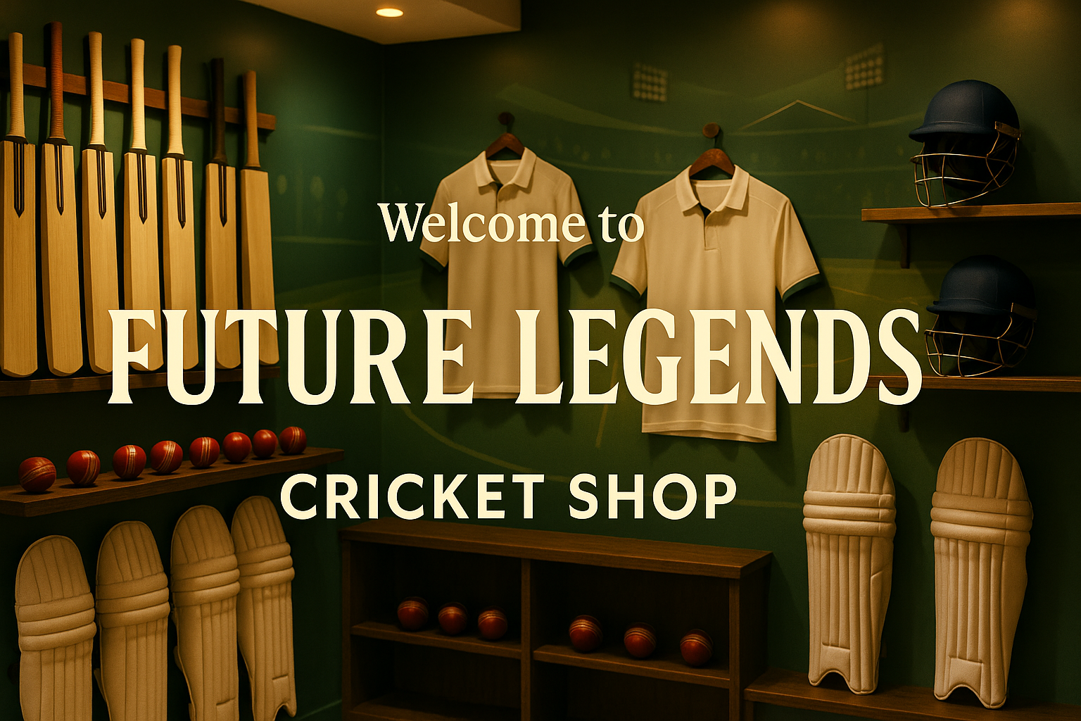 Cricket Shop welcome page